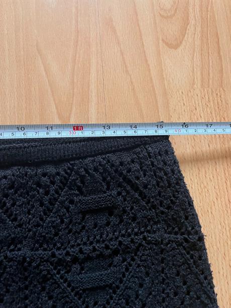 Čierna háčkovaná mini sukňa zara m, zara,m