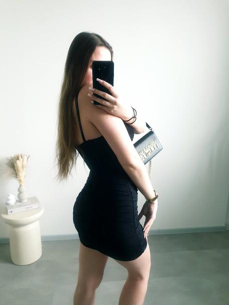 Oh polly čierne mini šaty m, m