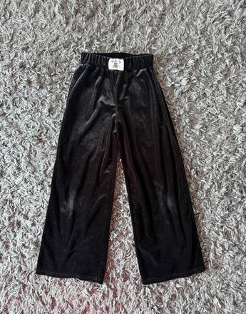 Semišové široké nohavice, 128