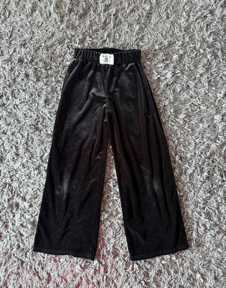 Semišové široké nohavice, 128