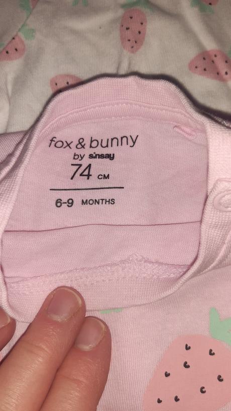 2 x tričko, fox & bunny,74