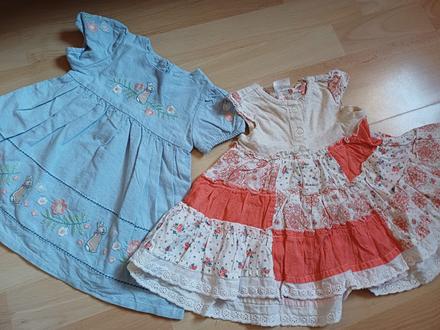 2x letné šatičky v.62 / 1-3mesiace, f&f,62