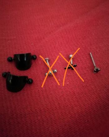 Rôzne piercingy do ucha, chirurgicka oceľ, 1,2mm,