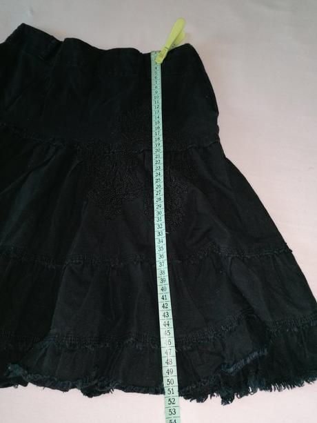 Ľanová a bavlnená sukňa, s