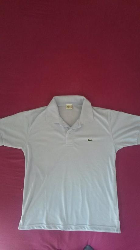 Bledomodrá polokošeľa lacoste, lacoste,m