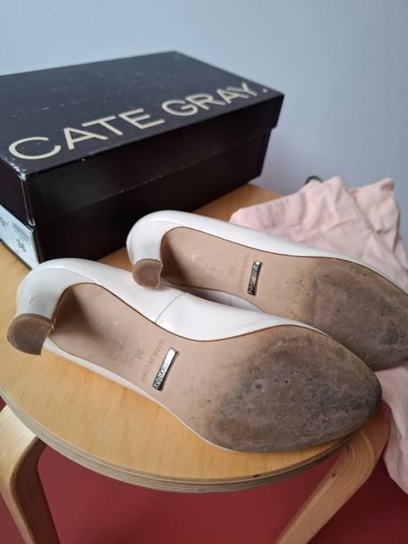 Lakované kožené lodičky kate grey, 36