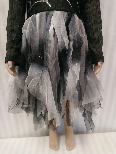 Kostým pavúčie šaty trblietavé, 116-122 cm,