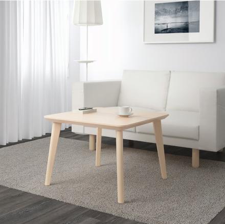 Ikea lisabo konferenčný stolík, jaseň dyha 70x70,