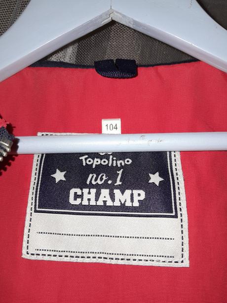 Červená vetrovka s kapucňou 104, topolino,104