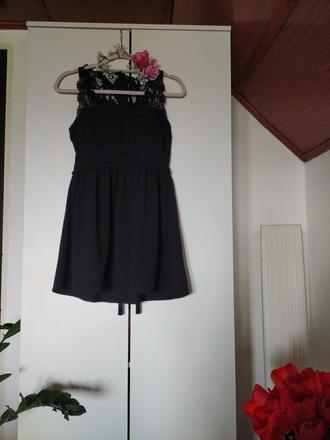 Mini šaty s čipkou, h&m,36