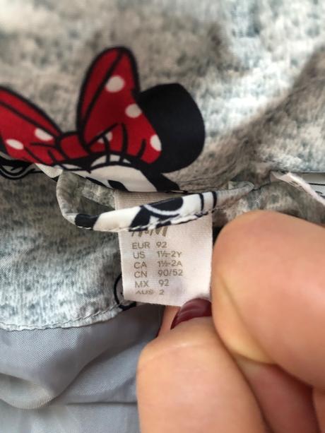 Paperová bunda hm disney, h&m,86