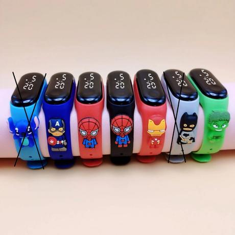 Spiderman, iron man, hulk, captain america hodinky, 