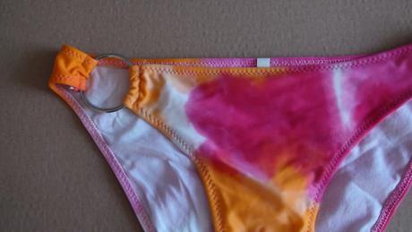 Ružovo-oranžové bikini s kamienkami, veľ. m, m