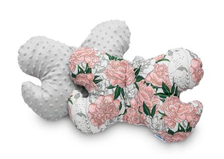 Sensillo vankúšik motýlik z minky šedé kvety, šírka (cm): 30,dĺžka (cm): 30