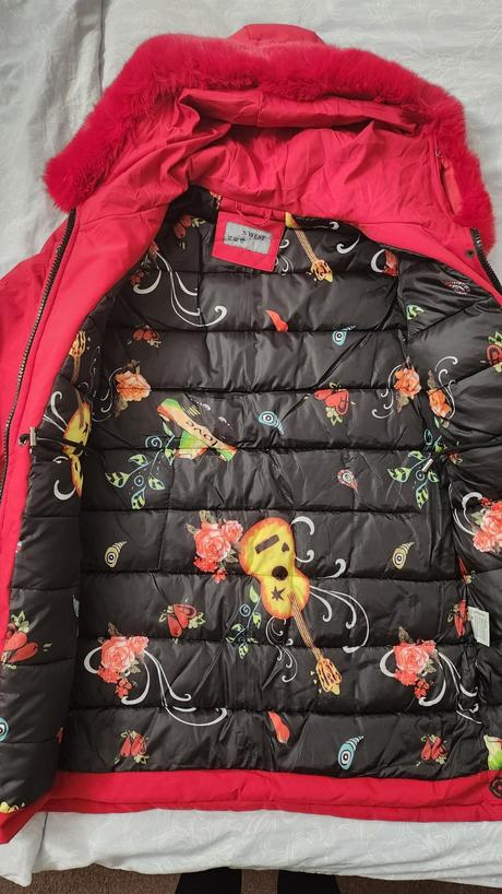 Červená zimná bunda, xl