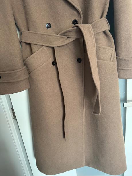 Vlnený kabát vo farbe taupe, m