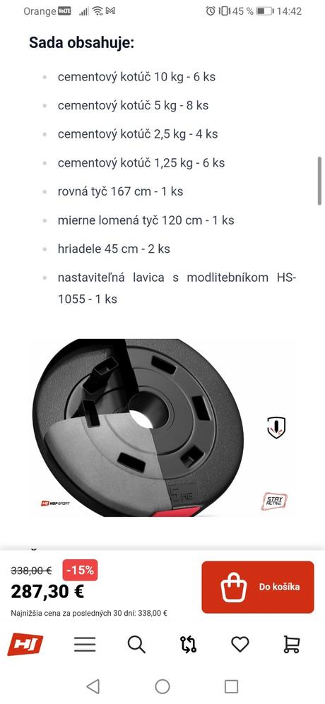 Činkový set s lavičkou,