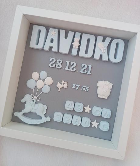 Personalizovaný rámik k narodeniu dieťatka, 