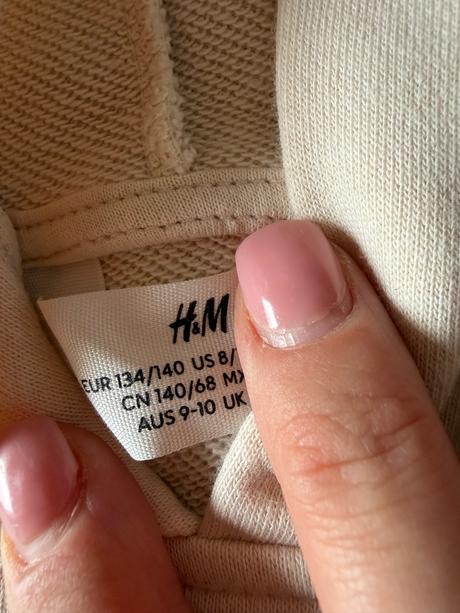 Crop top mikinka, h&m,134