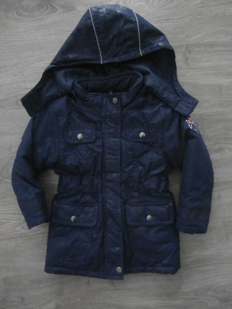 Zimná bunda - vetrovka, matná tmavomodrá, kiki&koko,104