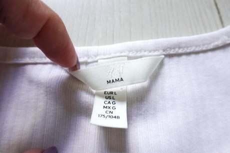 Vrúbkované tehotenské tričko h&m mama, h&m,l