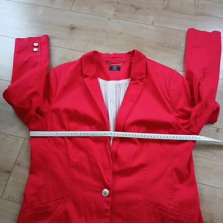 Červené bavlnené podšité sako, f&f,48