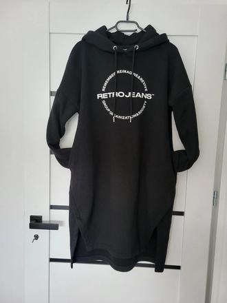 Mikinové šaty retro jeans, s