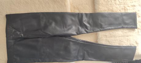 Koženkové legíny, h&m,140