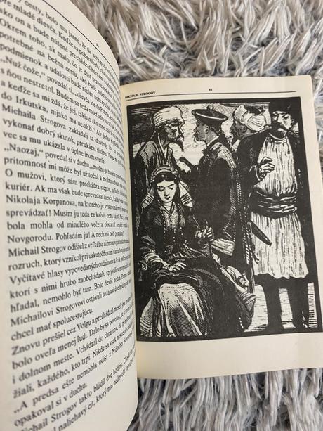 Stará retro kniha michail strogov verne jules 1980,
