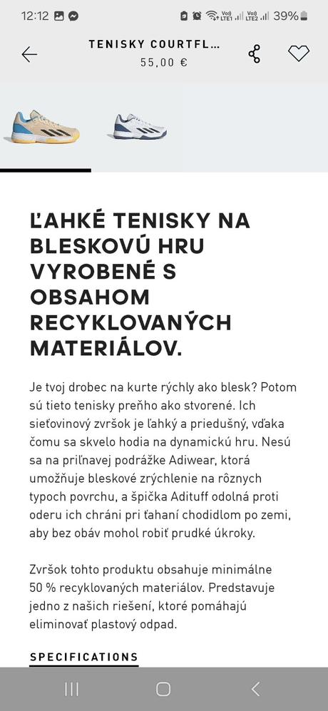 Tenisky adidas  cournflash na tenis, adidas,32