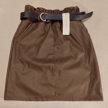 Dámska koženková sukňa, s