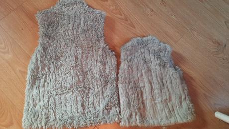 Chlpaté sivé vestičky, zara,164