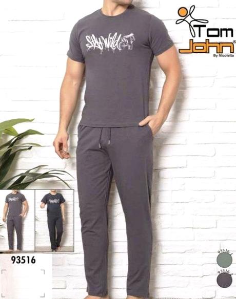 Pánske bavlnené pyžamo krátke a dlhé nohavice, 4xl - xxxl