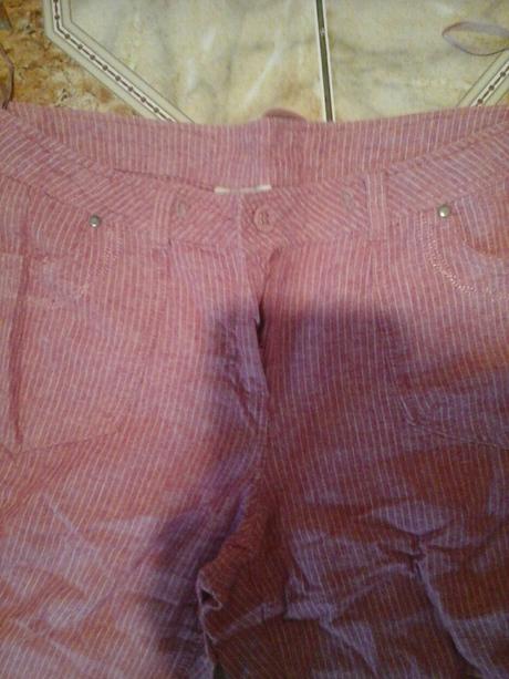 Ruzove 3/4 nohavice, l