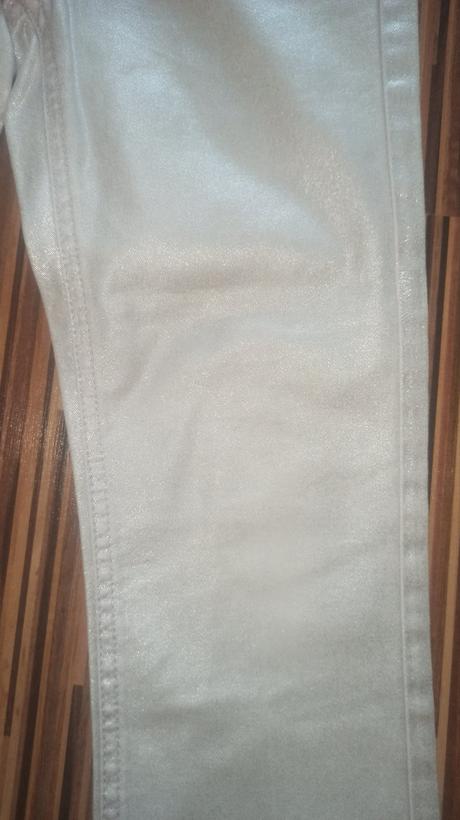 Strieborne trblietave nohavice 122, h&m,122