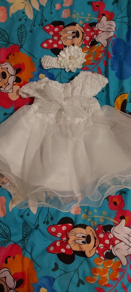 Šaty na krst s čelenkou, 68