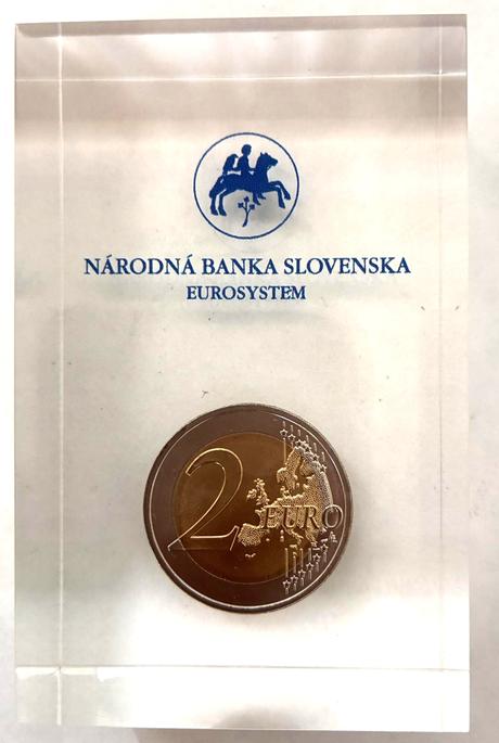 Zberateĺský blok nbs s 2e mincou konštantín a metó,