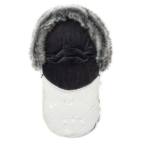 Luxusný fusak s kožušinkou climber béžová,