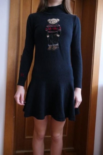 Ralph lauren bear svetrikove saty s medvedom, ralph lauren,164