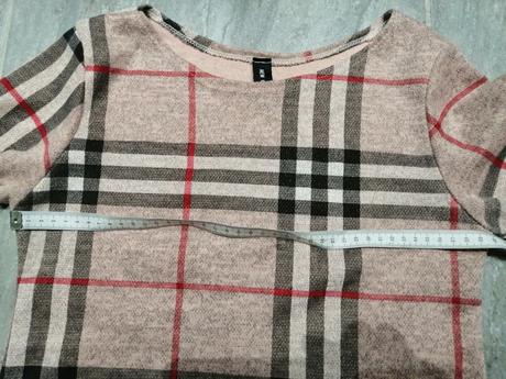 Šaty pletené v štýle burberry, káro, vs-m, m