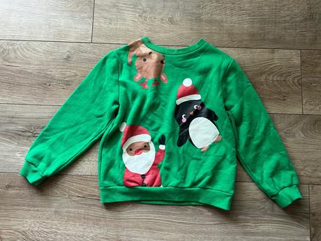 Vianočná mikinka, h&m,122