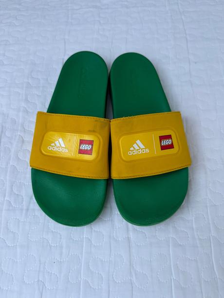 Slapky adidas lego, zelenozlte, v38, adidas,38