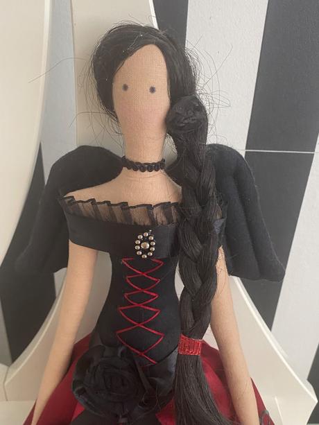 Gothic dekoratívna krasna tilda anjel bábika-65 cm, 