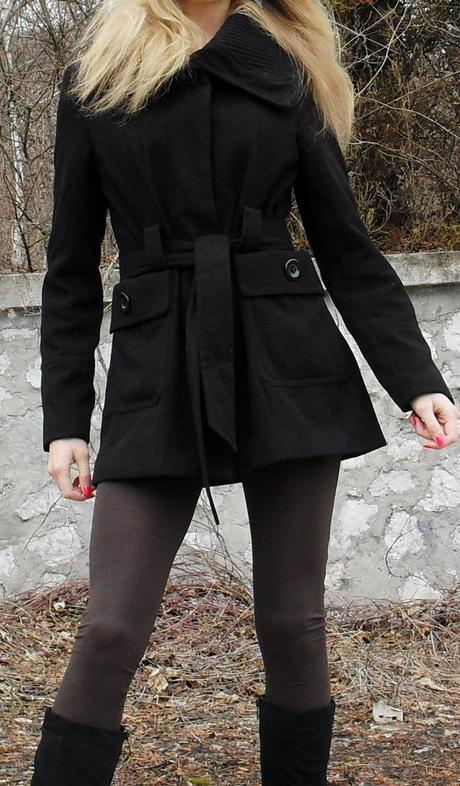 Zimny kabat s opaskom, m