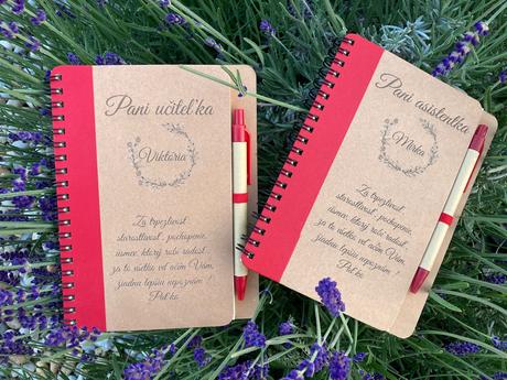Zápisnik pre pani ucitelku s vlastnym gravirovanim, 