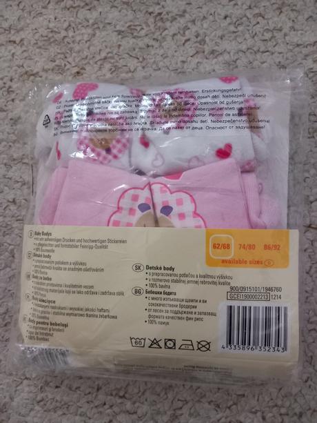 Dievcenske body 3 ks, 62