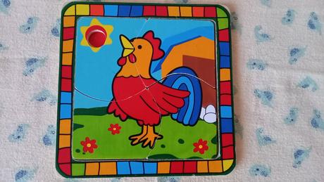 Puzzle drevene kohutik, 