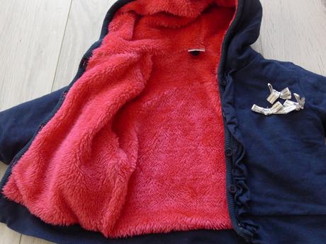Zateplená mikina pre dievča, veľkosť 80, dirkje,80