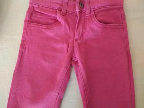 Ružové nohavice s trblietkami, 92