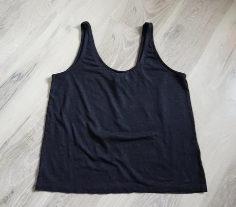 Ľanové tričko h&m linen blend, h&m,l